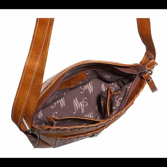 American West Leather Crossbody Handbag - Picture 5 of 6